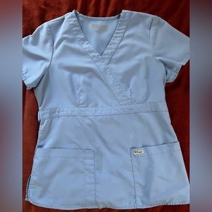 Light Blue Greys Anatomy Scrub Top